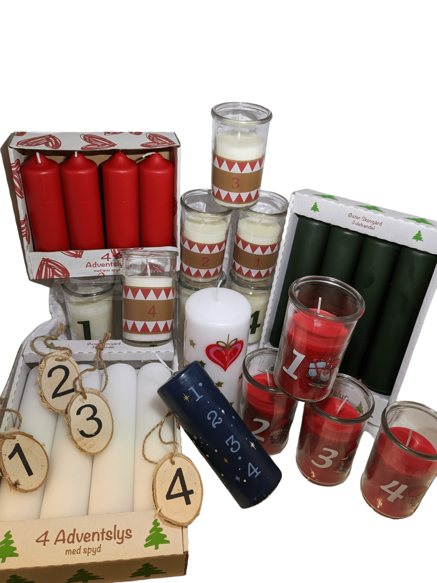 kategori for adventslys i forskellige typer og slags